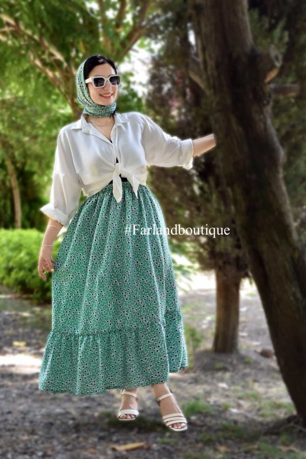 ست دامن و اسکارف هانا کد 418
