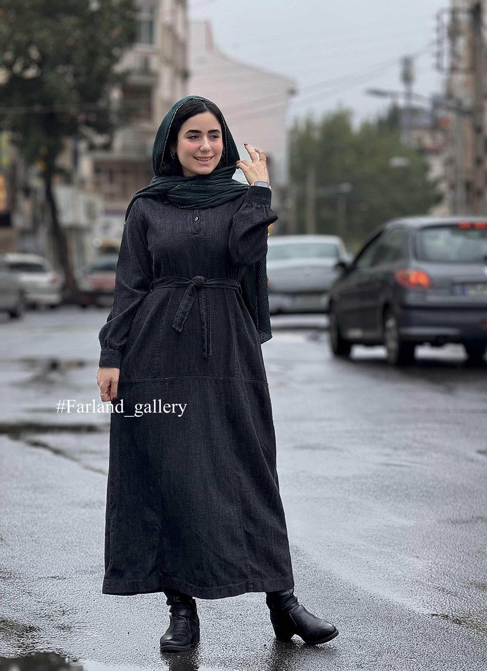 پیراهن جین آسمان 2 کد 535